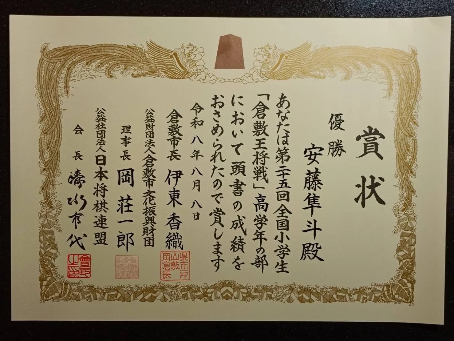 第25回全国小学生倉敷王将戦 振り返り②――高学年優勝・安藤隼斗君に用意した「成長できる環境」